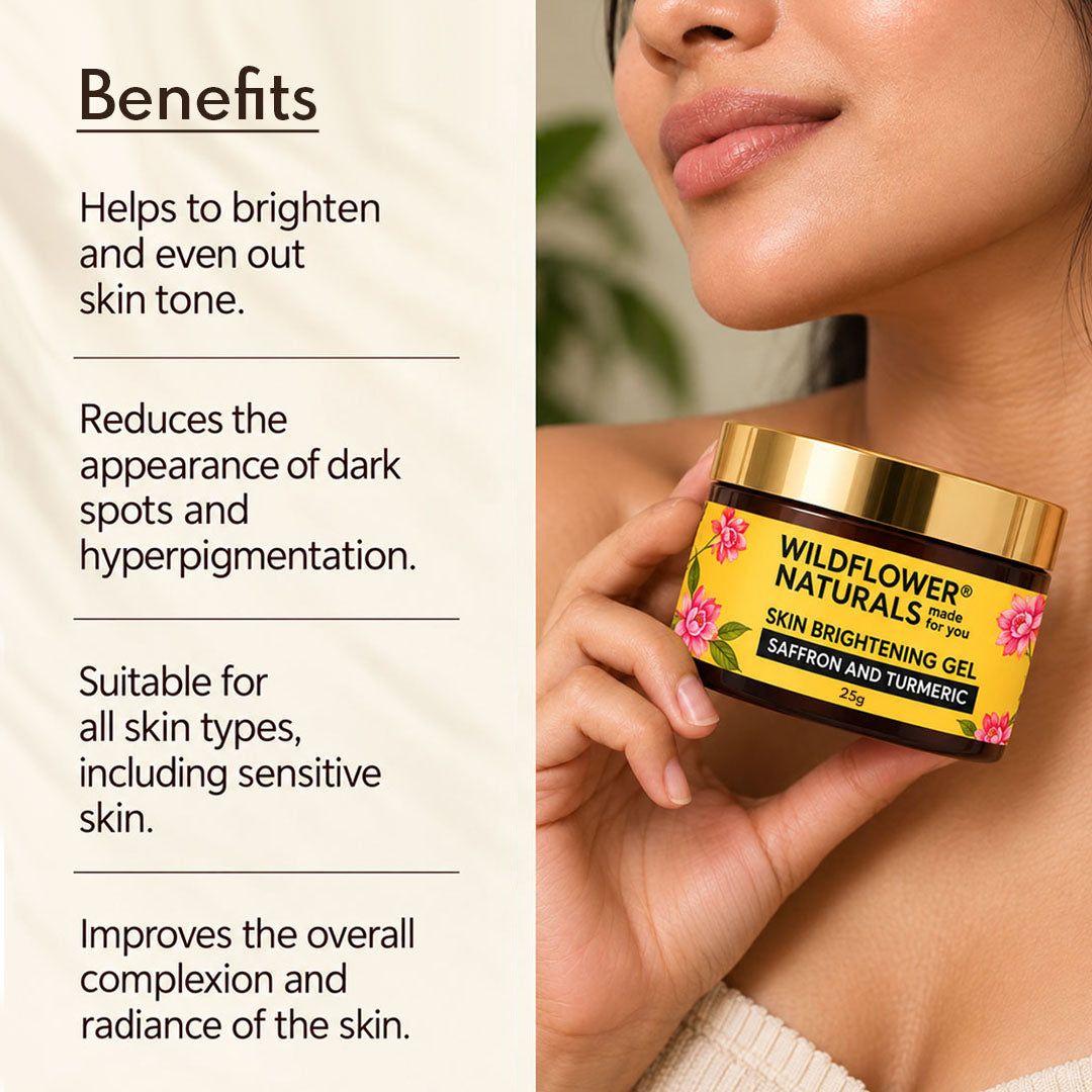 Skin Brightening Gel with Saffron and Turmeric