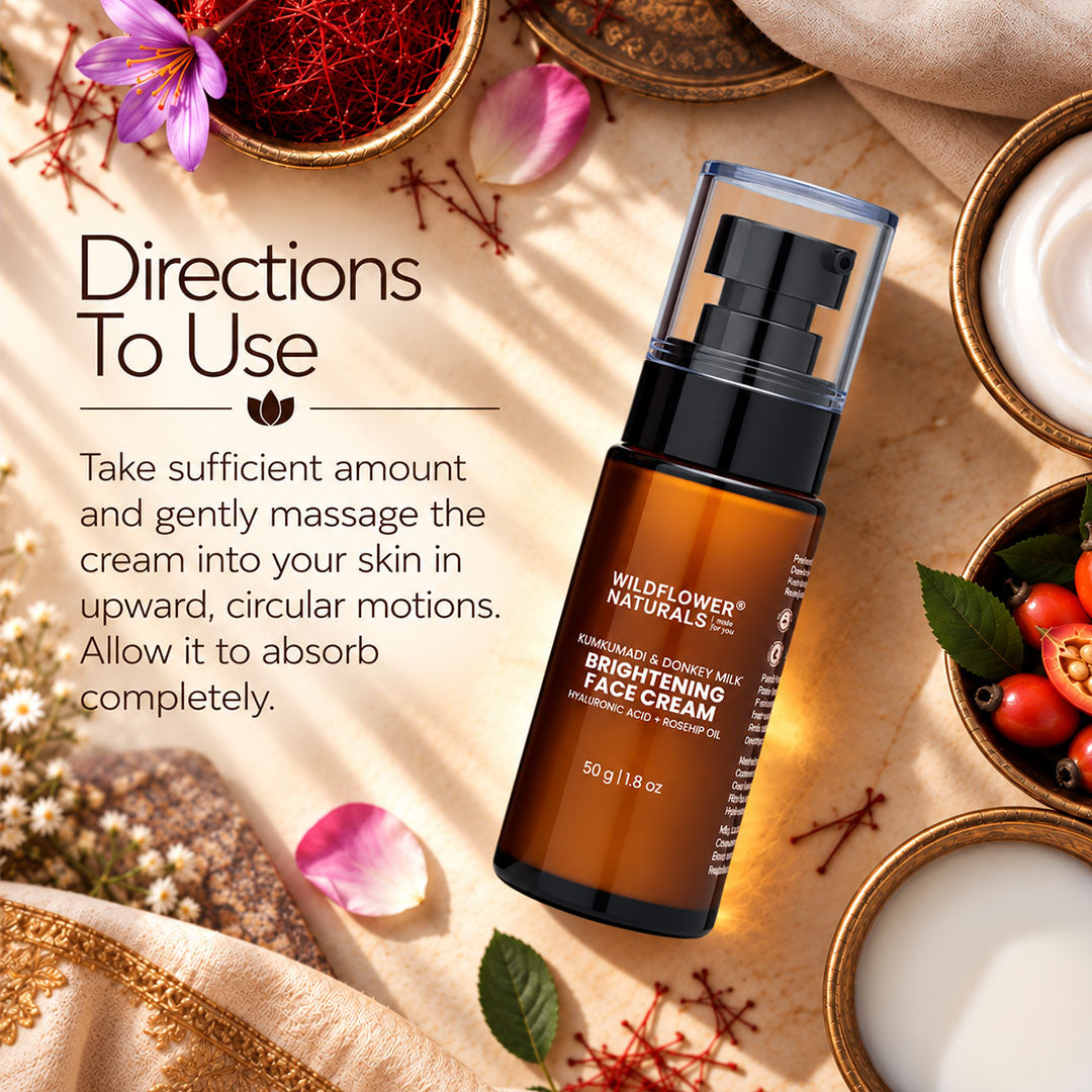 Kumkumadi & Donkey Milk Brightening Face Cream with Hyaluronic acid + Rosehip oil