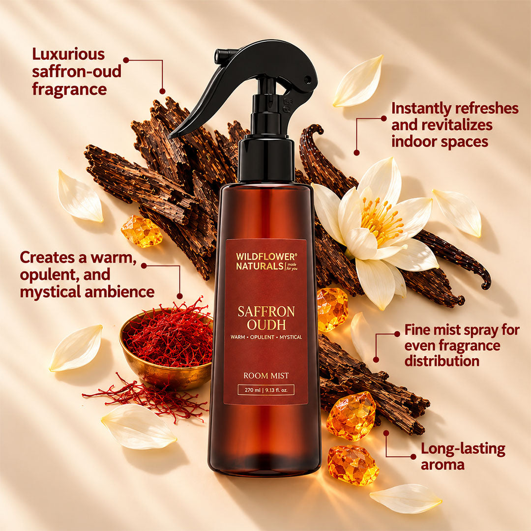 Saffron Oudh Room Mist - Wildflower Naturals