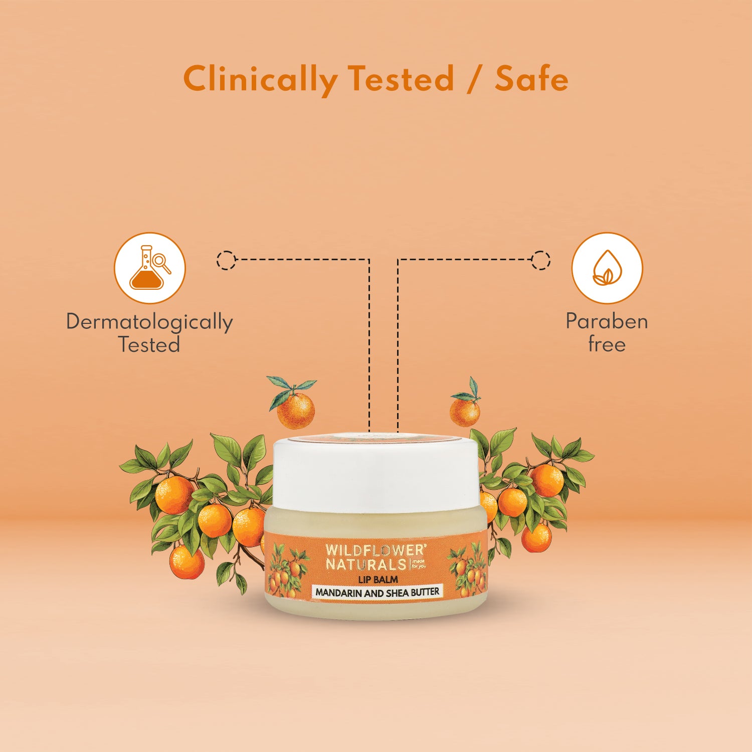 Lip Balm Mandarin and Shea Butter - Wildflower Naturals