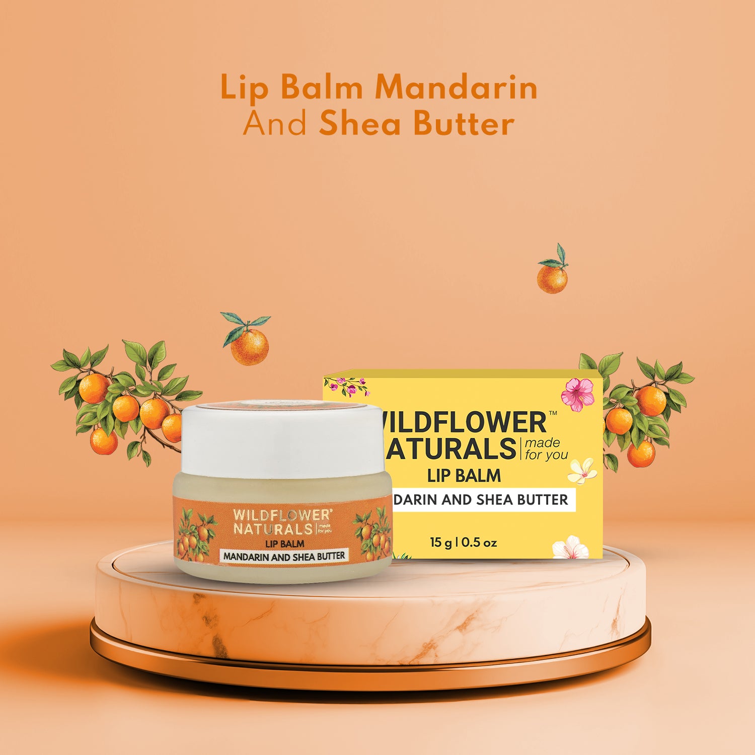 Lip Balm Mandarin and Shea Butter - Wildflower Naturals