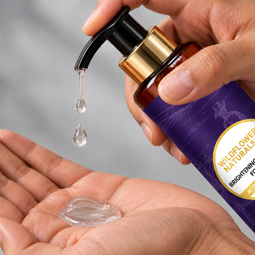 Brightening Face Wash for Men with Activated Charcoal - Wildflower Naturals