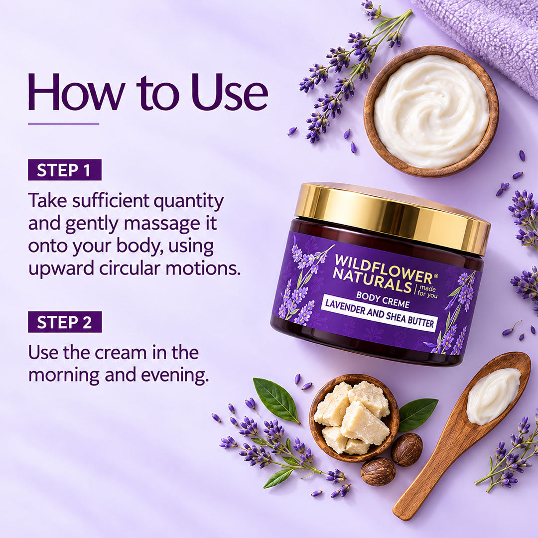 Body Cream with Lavender and Shea Butter - Wildflower Naturals