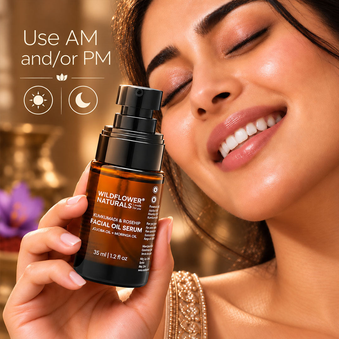 Kumkumadi &  Rosehip Facial Oil Serum with Jojoba oil + Moringa oil
