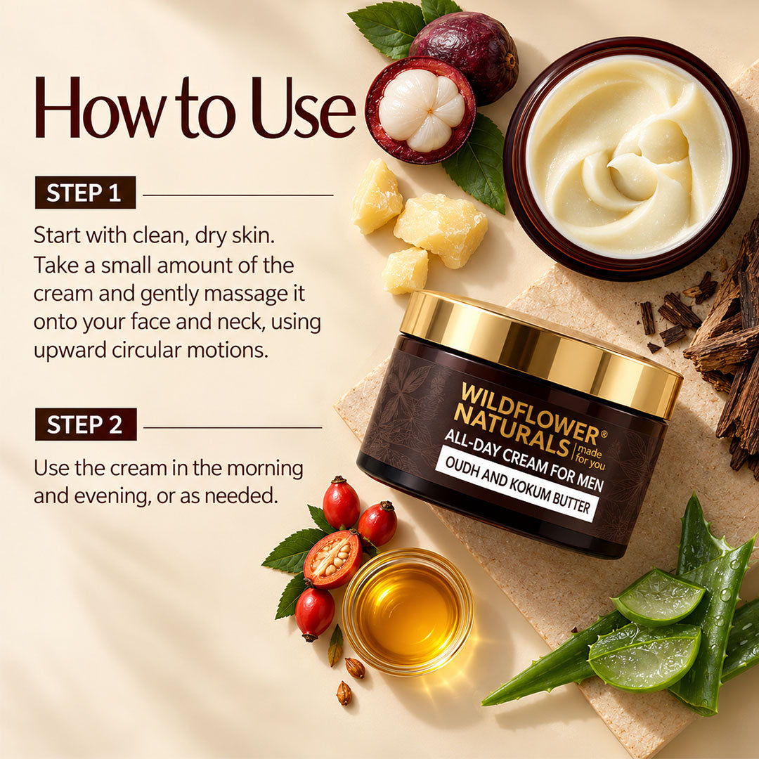 All-Day Cream for Men with Oudh and Kokum Butter