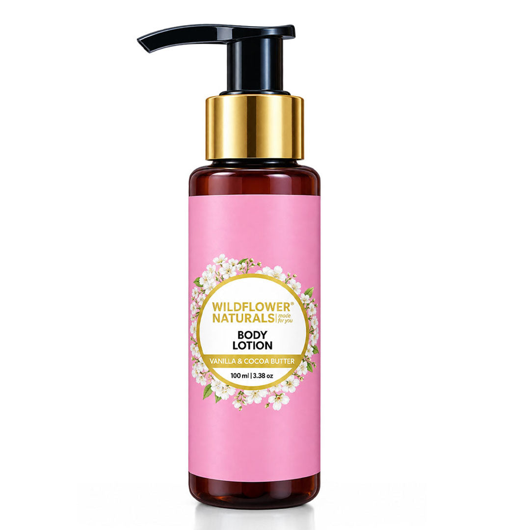Body Lotion With Vanilla & Cocoa Butter - Wildflower Naturals