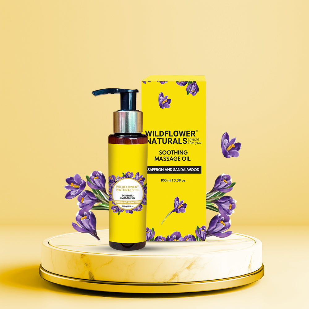 Soothing Massage Oil with Saffron and Sandalwood